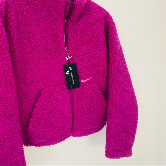 New  Nike Sportswear Sherpa teddy Fleece Jacket - Picture 8 of 9